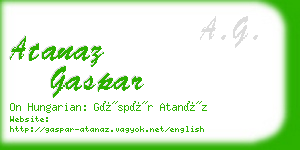 atanaz gaspar business card